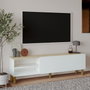 Hanah Home Soporte para TV River Blanco y Roble Zafiro